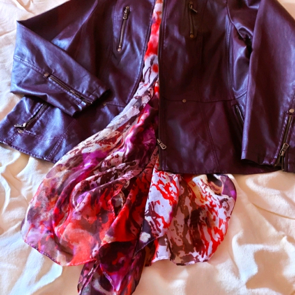 Faux leather jacket